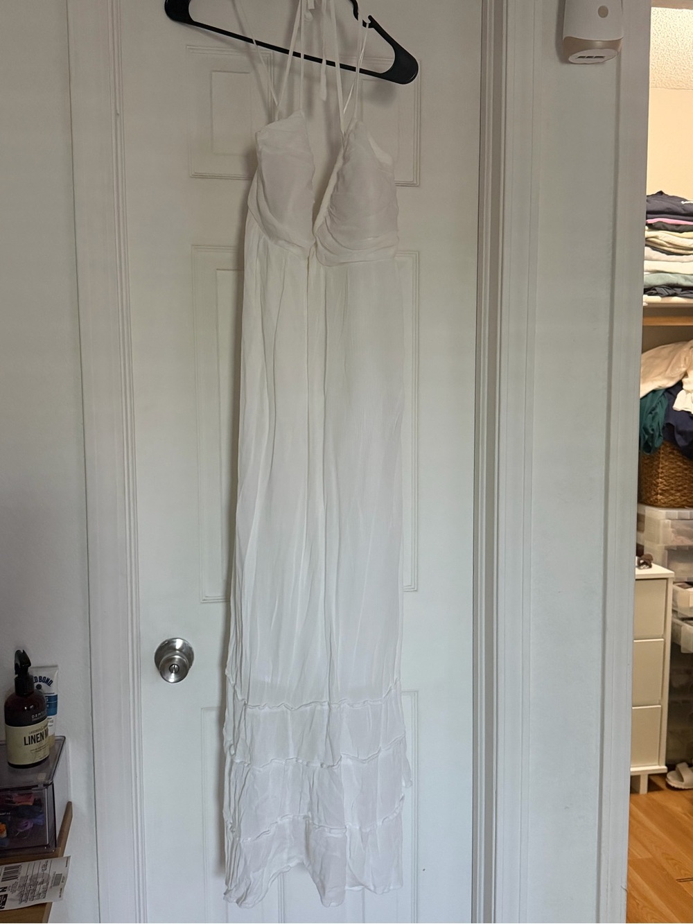 Hollister White Sheer Maxi Dress